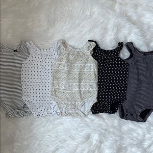 BUNDLE INFANT RUFFLE TANK ONESIE